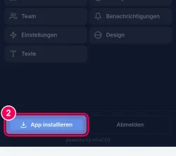 „App installieren“ tippen