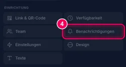 „Benachrichtigungen“ öffnen