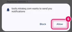 Tap „Allow“