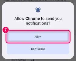 Tap „Allow“ once more