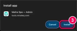 Confirm with „Install“