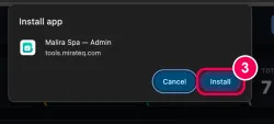 Confirm with „Install“