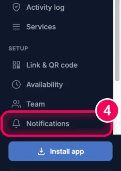 Open „Notifications“