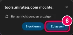 „Zulassen“ klicken