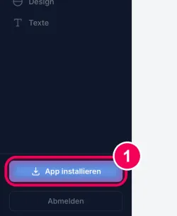 „App installieren“ tippen