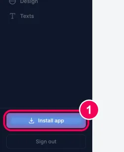 Tap „Install app“