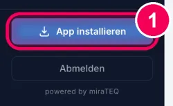 „App installieren“ tippen
