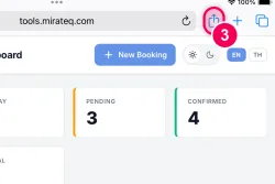 Tap „Share“ at the top