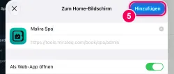 „Hinzufügen“ tippen