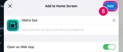 Tap „Add“