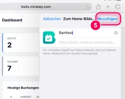 „Hinzufügen“ tippen