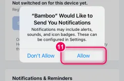 Tap „Allow“