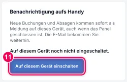 Einschalten