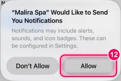 Tap „Allow“