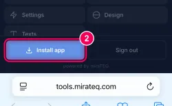Tap „Install app“