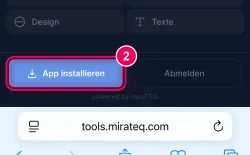 „App installieren“ tippen