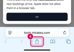 Tap „Share“ at the bottom