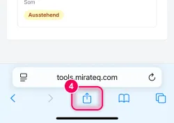 Unten auf „Teilen“ tippen