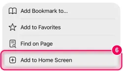 Tap „Add to Home Screen“