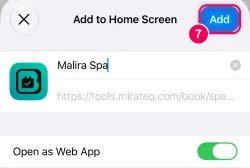 Tap „Add“