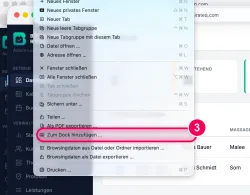 Ablage → „Zum Dock hinzufügen“