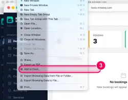 File → „Add to Dock“