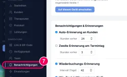 „Benachrichtigungen“ öffnen