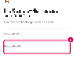 „Privat (IMAP)“ wählen