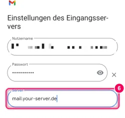 Server auf „mail.your-server.de“ ändern