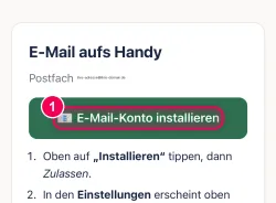 Auf den grünen Knopf tippen