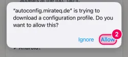 Tap “Allow”