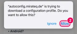 Tap “Allow”