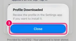 Tap “Close”