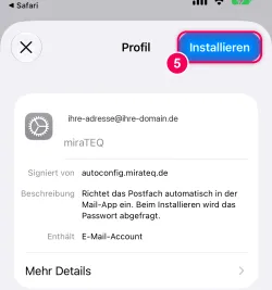 Oben rechts „Installieren“ tippen