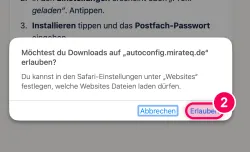 „Erlauben“ klicken