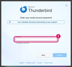Enter your mailbox password