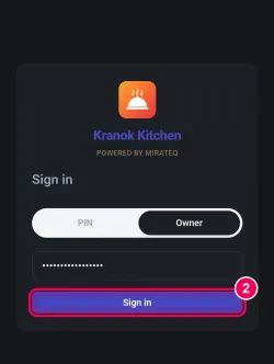 Enter your password and sign in