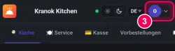 Ihren Namen oben rechts antippen