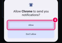 Tap 'Allow' again