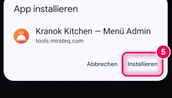 „Installieren“ bestätigen