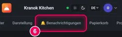 „Benachrichtigungen“ öffnen