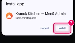 Confirm with 'Install'