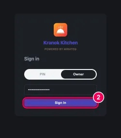 Enter your password and sign in