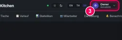 Ihren Namen oben rechts anklicken
