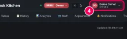 Click your name, top right