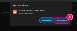 „Installieren“ bestätigen
