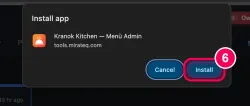 Confirm with 'Install'