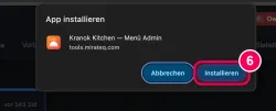 „Installieren“ bestätigen