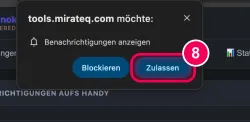 „Zulassen“ klicken