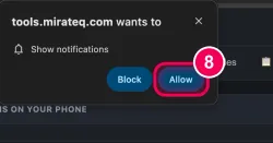 Press 'Allow'